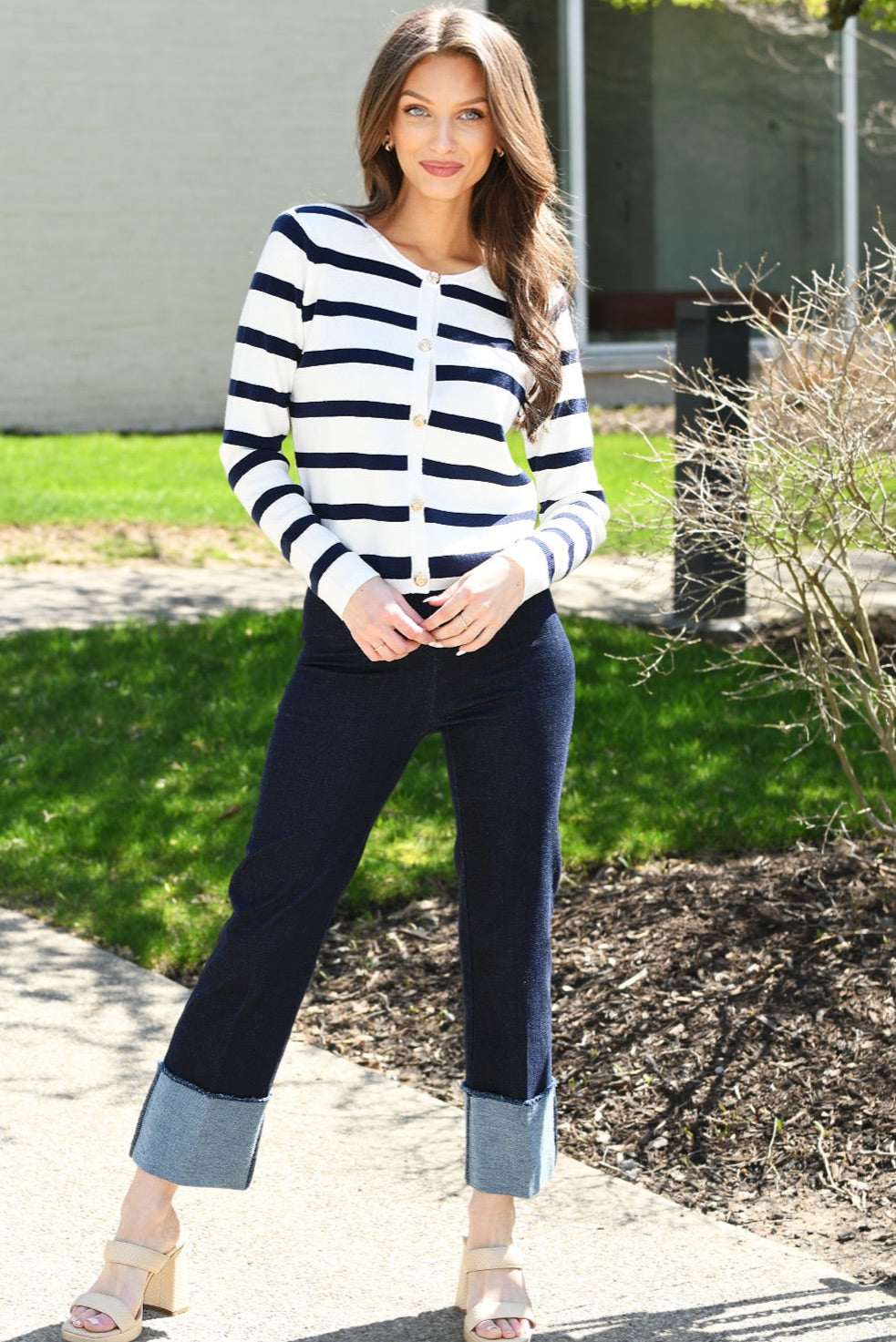 GENERATION LOVE STRIPE CARDIGAN