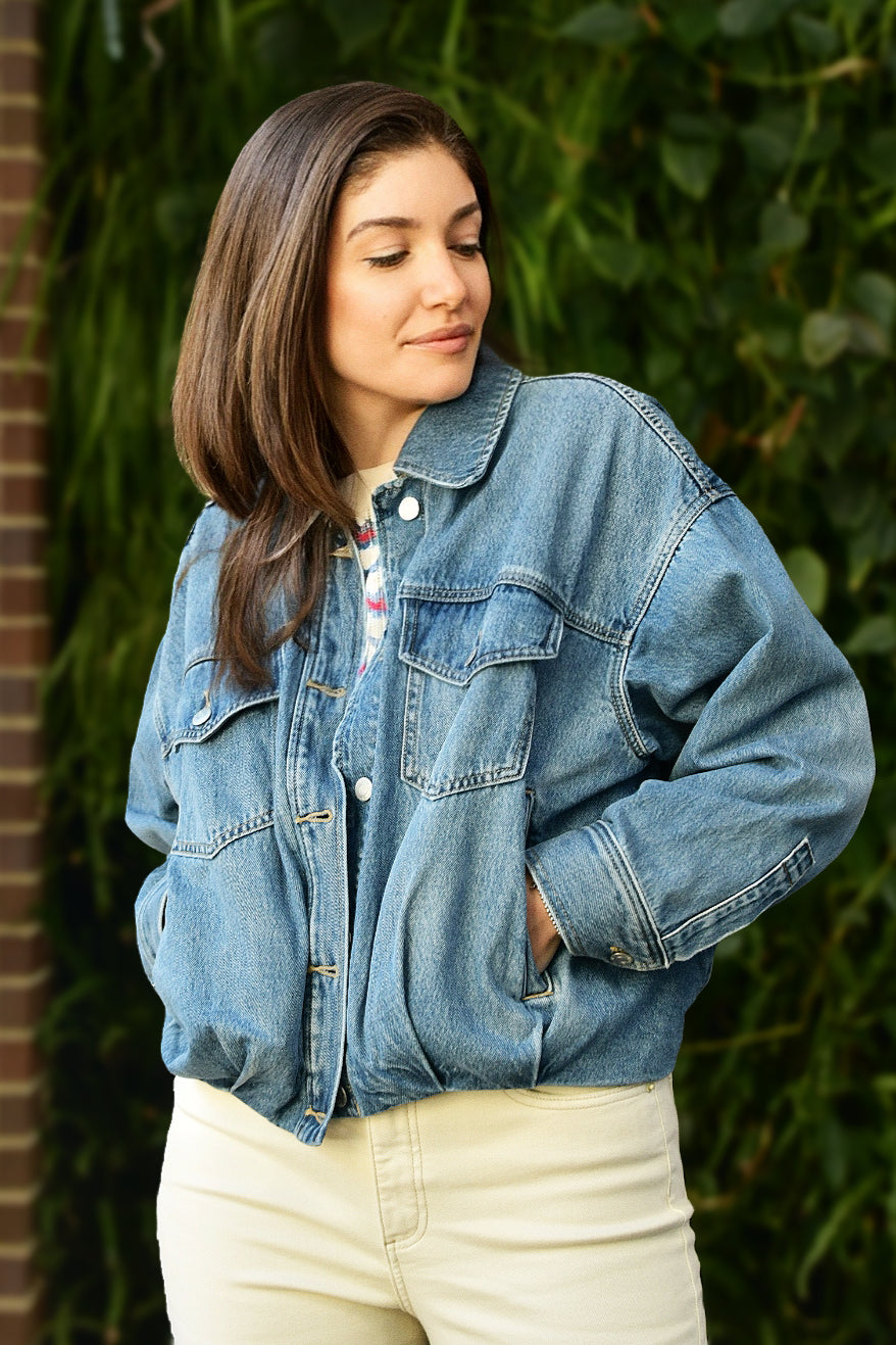 PISTOLA BIBI HEARTFELT JEAN JACKET