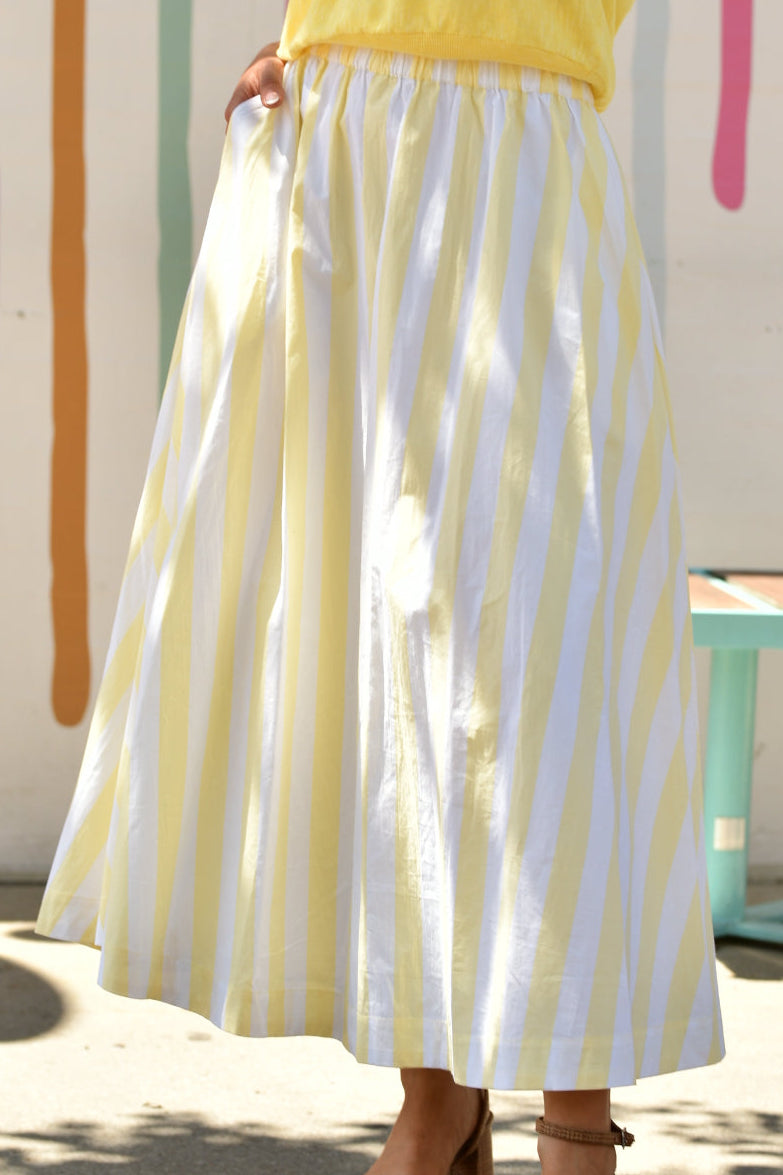 LIVRO YELLOW STRIPE SKIRT