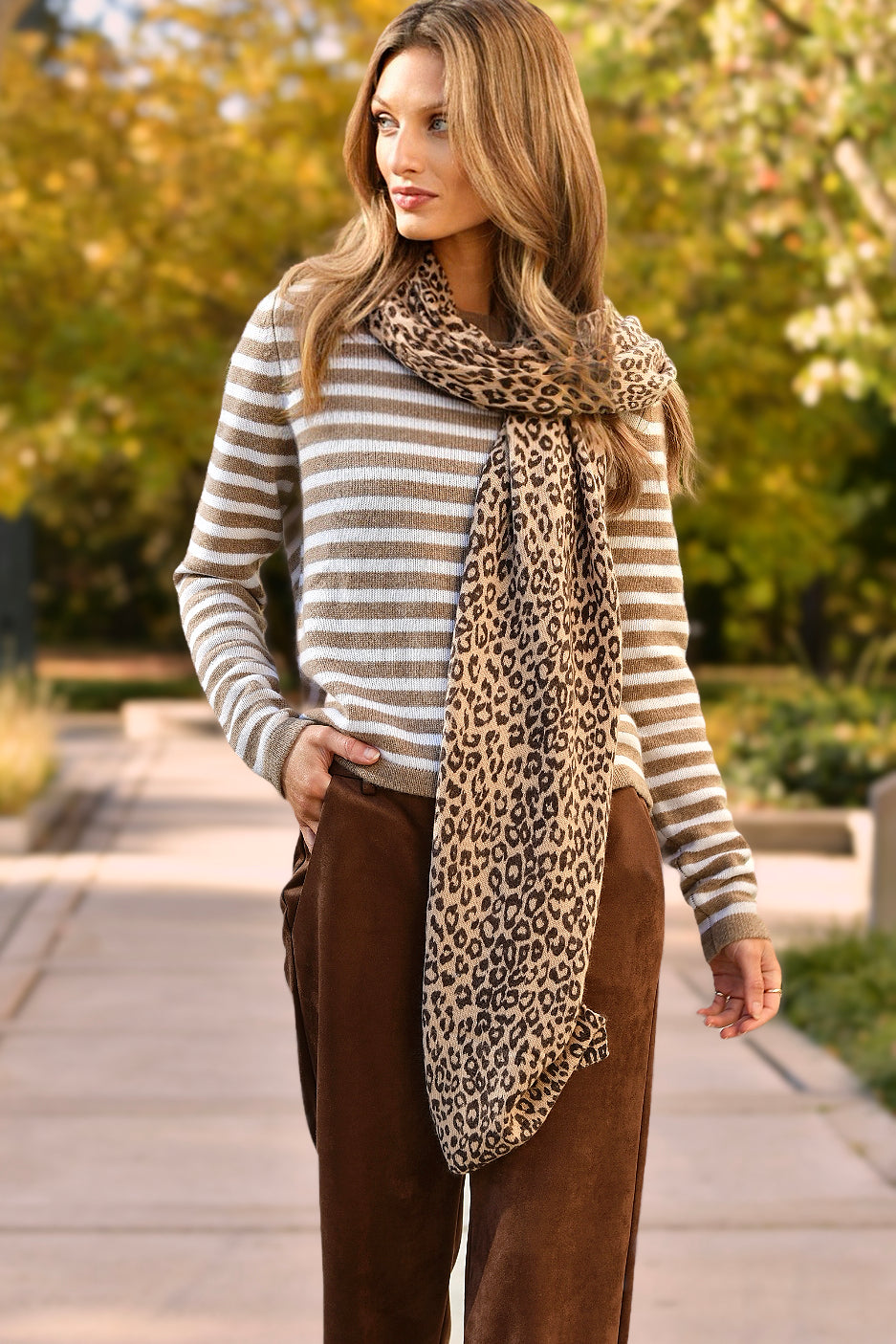 IN CASHMERE ANIMAL PRINT SCARF