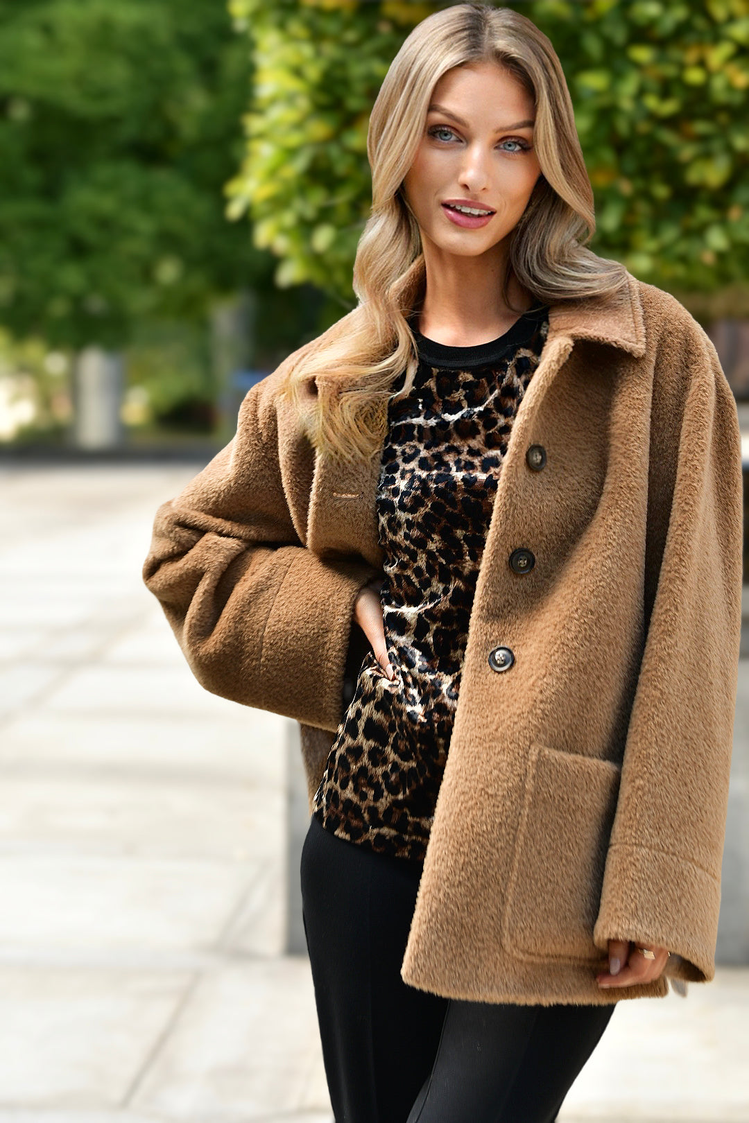 CINZIA ROCCA CAMEL COAT