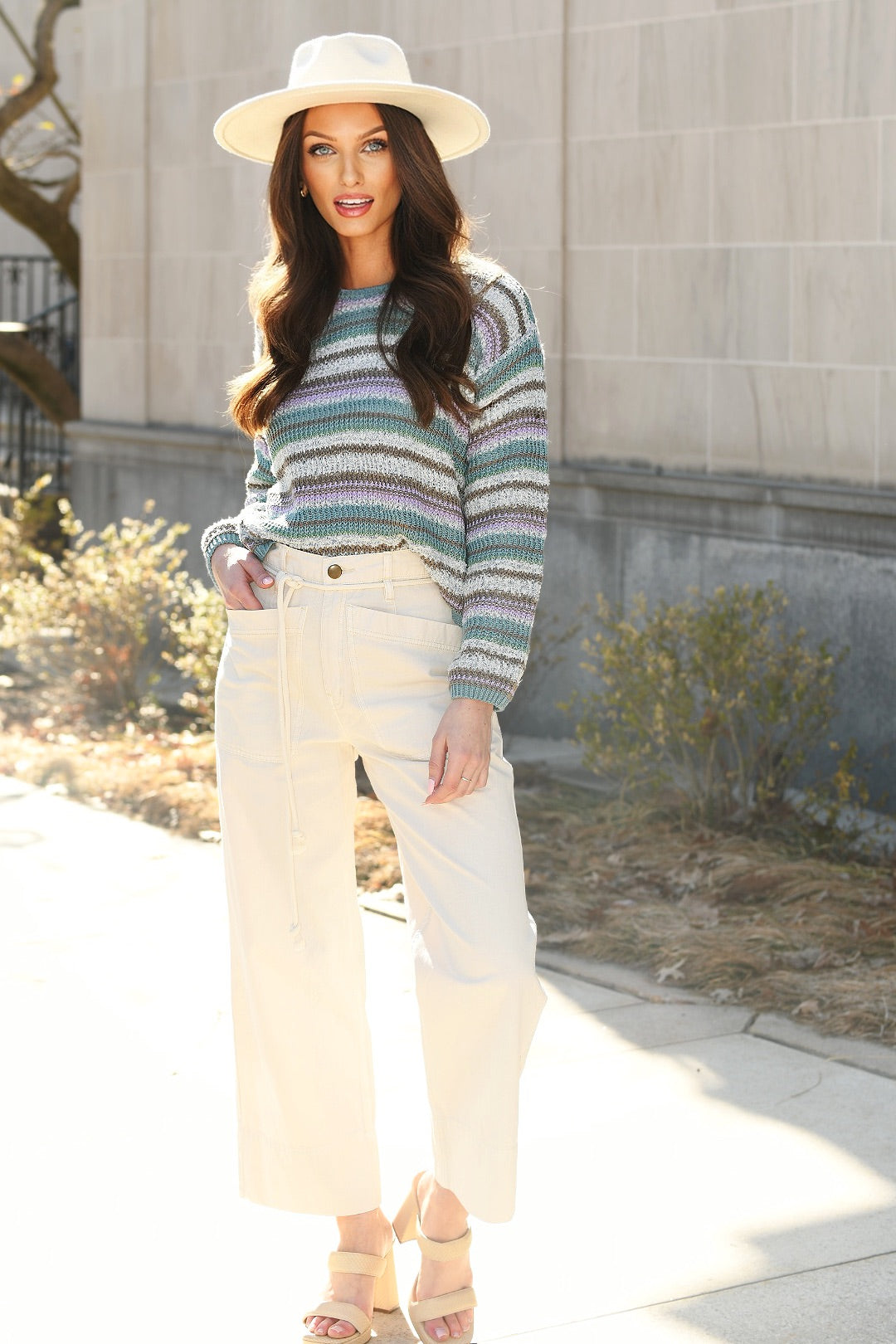 SKOVHUUS MULTI STRIPE SWEATER