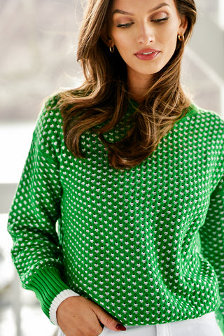 AUTUMN CASHMERE REVERSIBLE TWO TONE CLOVER SWEATER