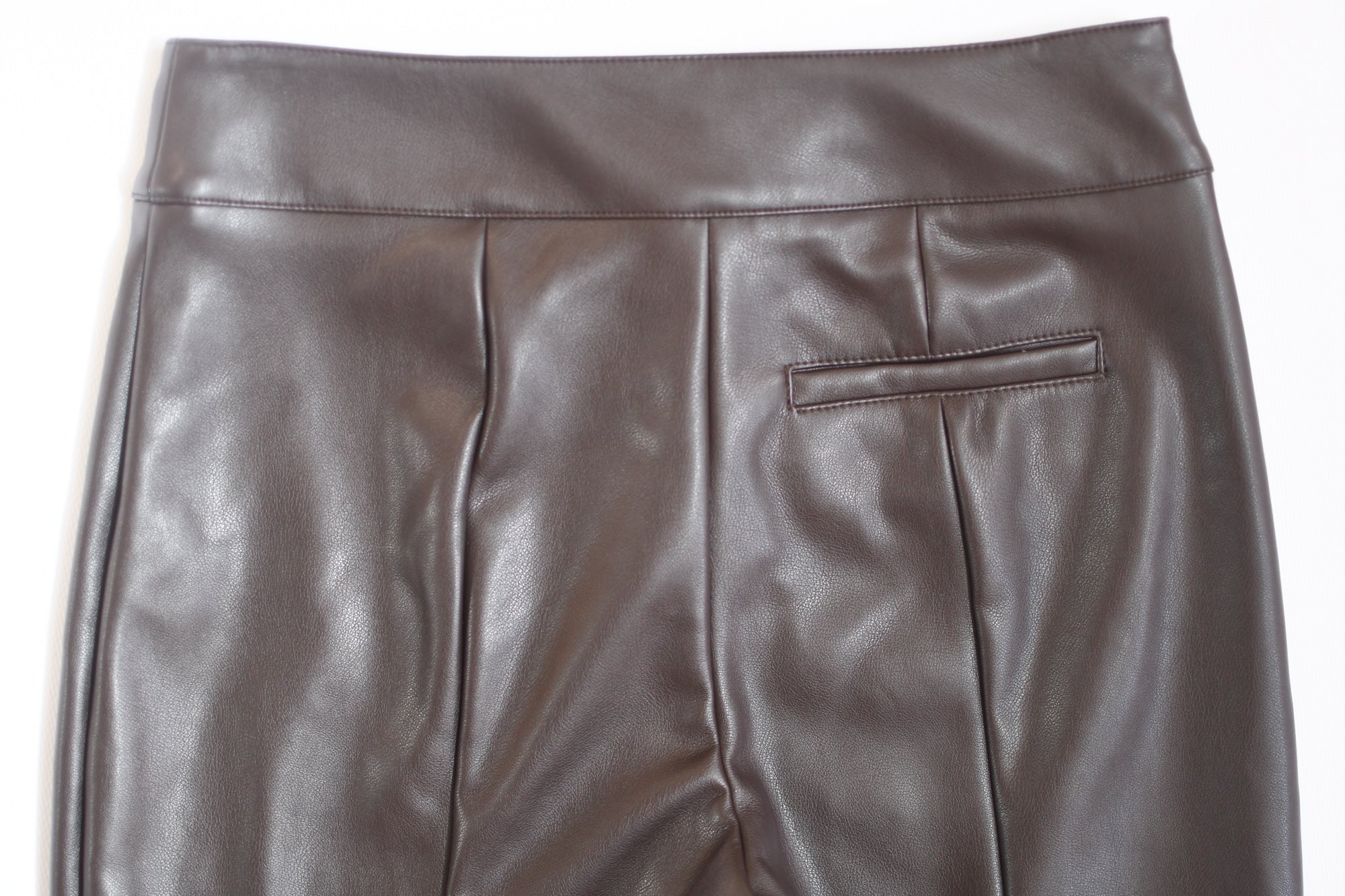 DREW RILEY CHOCOLATE FAUX LEATHER PANT