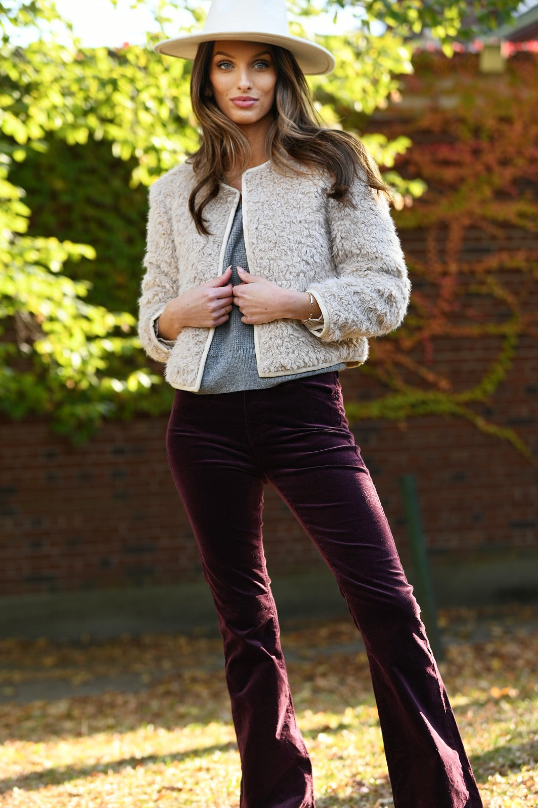 J. SOCIETY FAUX FUR LATTE JACKET