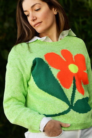 LISA TODD BEL FIORE  FLOWER SWEATER