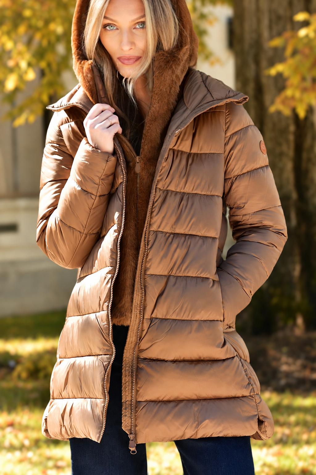 SAVE THE DUCK COPPER PUFFER COAT