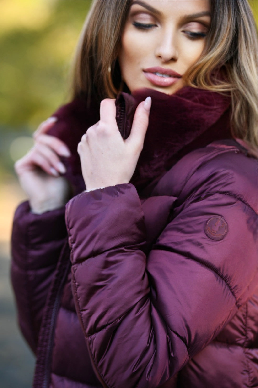 SAVE THE DUCK WINE RED COAT