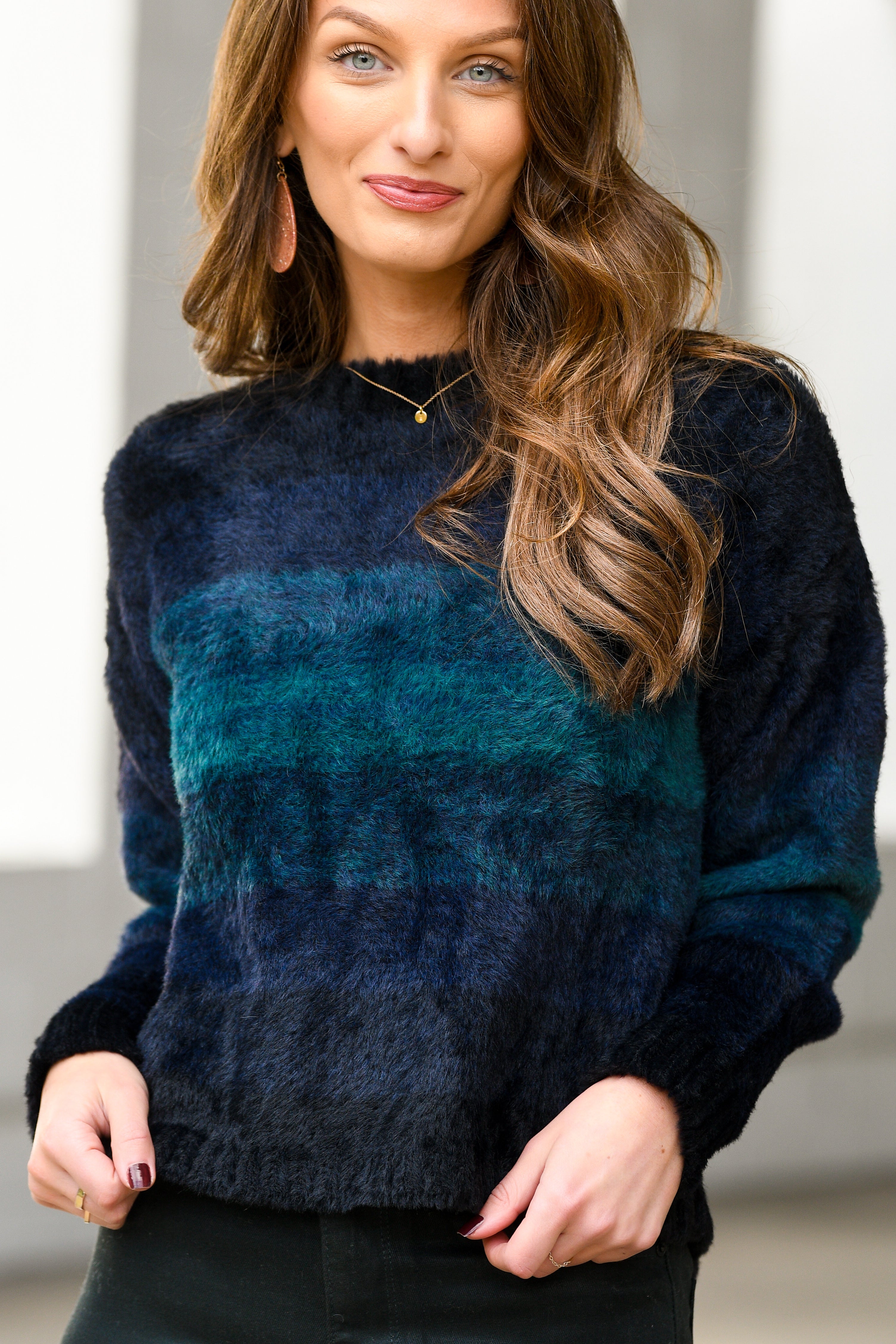 BELLA DAHL SLOUCHY MIDNIGHT SWEATER