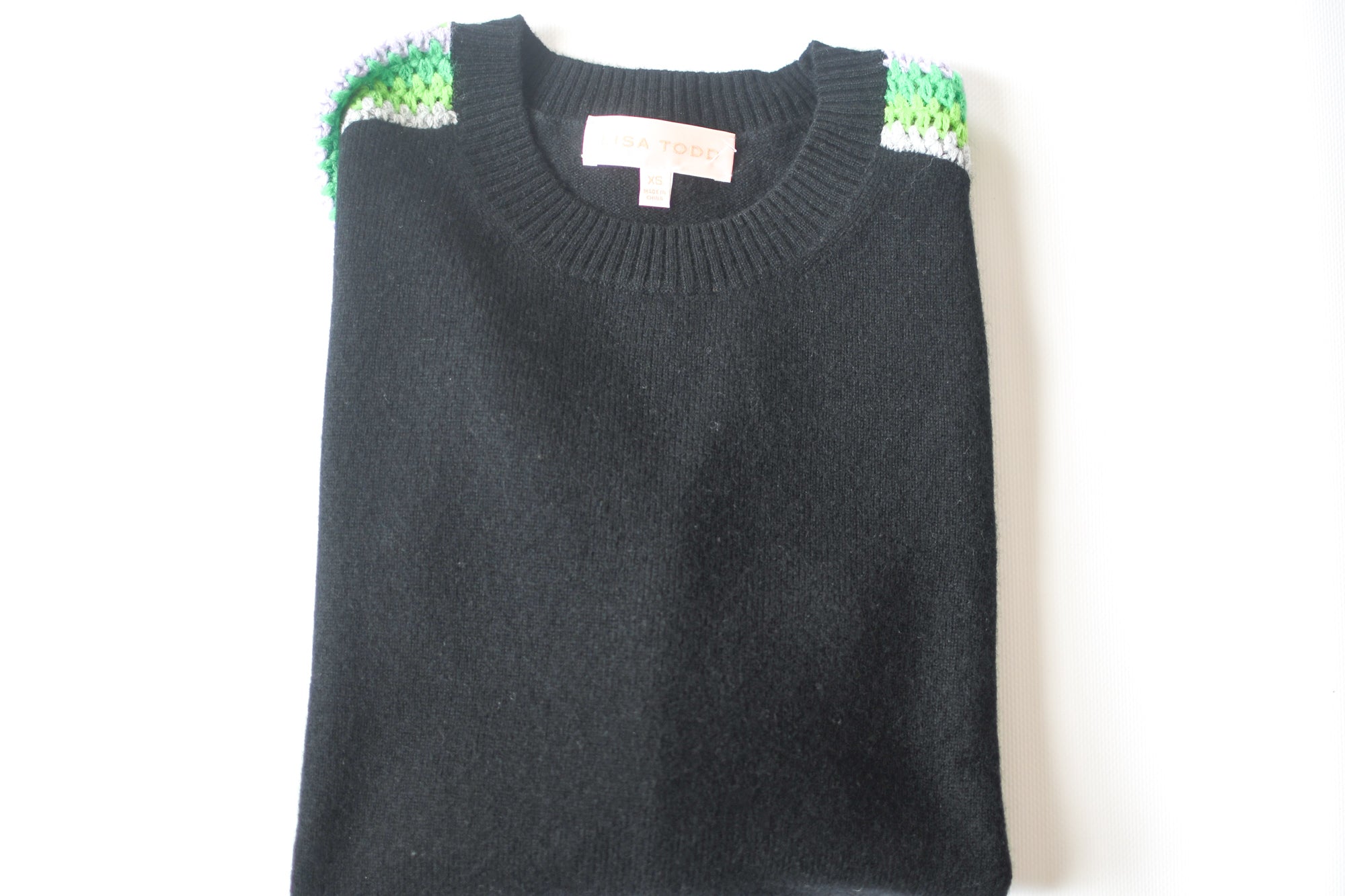 LISA TODD LINKED IN ONYX SWEATER