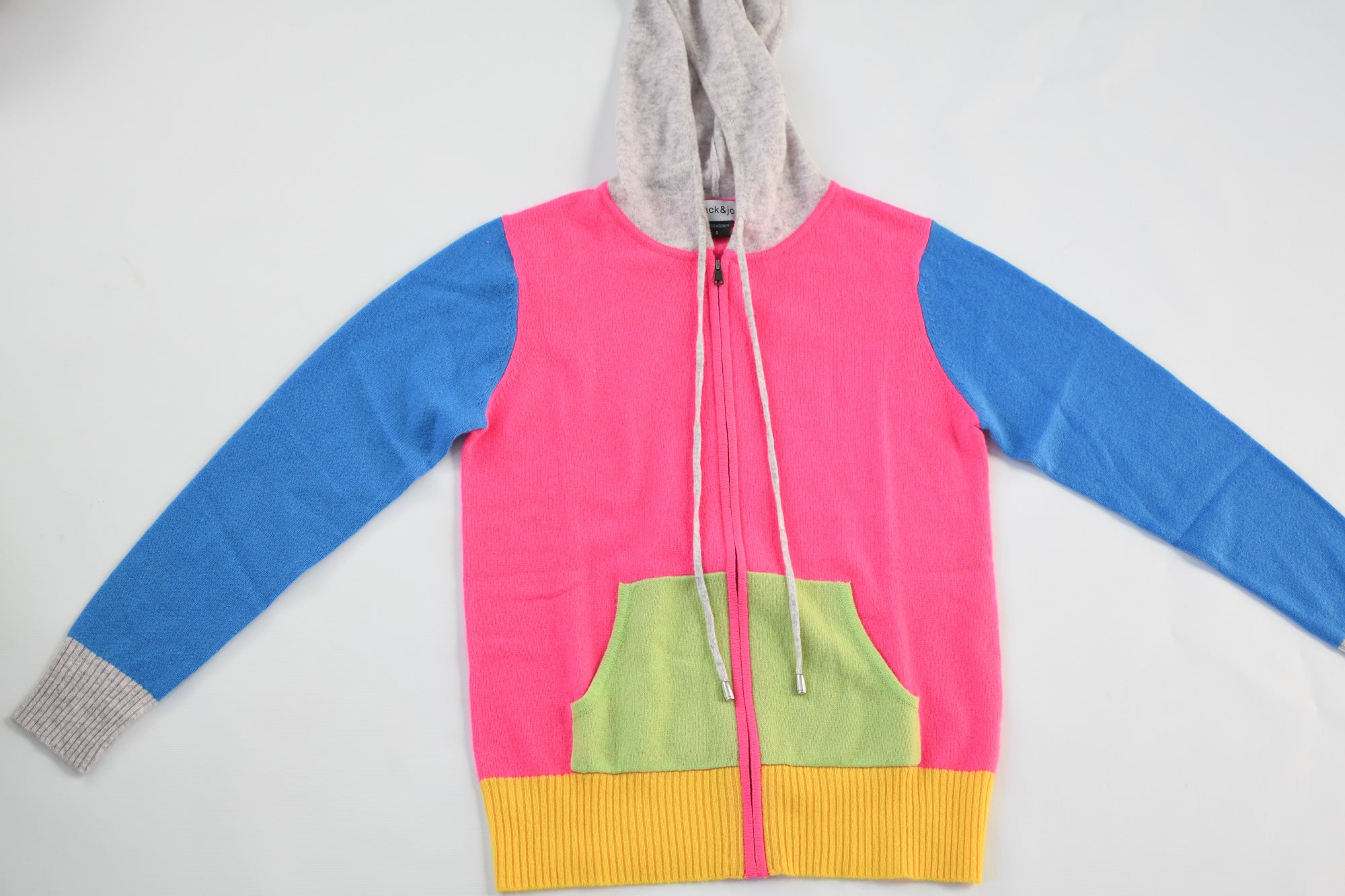 JACK & JO COLOR BLOCK ZIP HOODIE