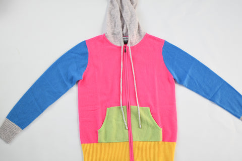JACK & JO COLOR BLOCK ZIP HOODIE