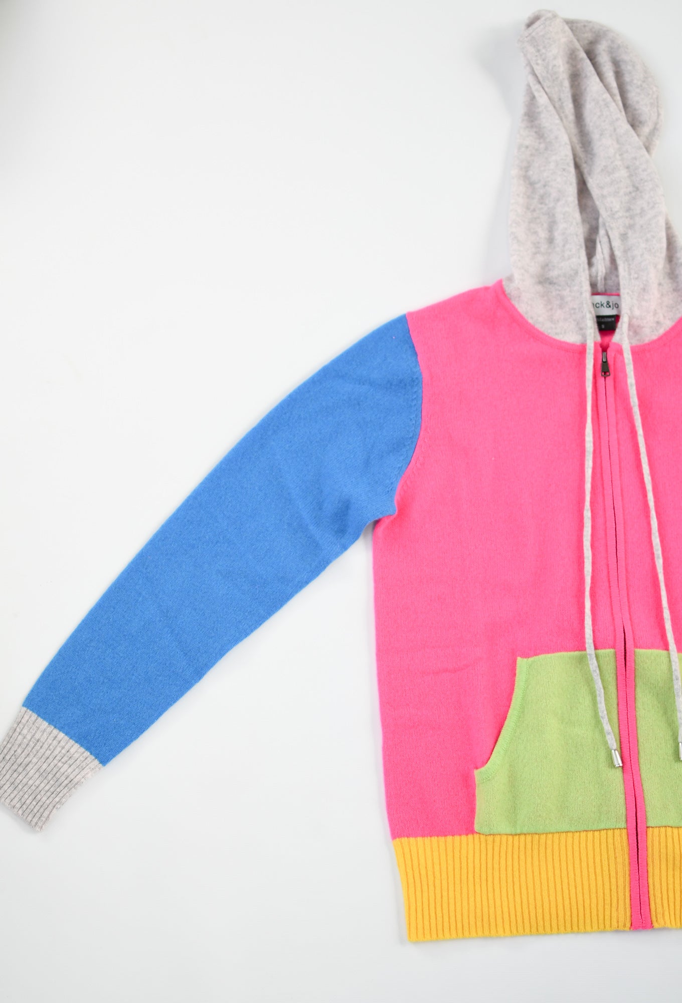 JACK & JO COLOR BLOCK ZIP HOODIE