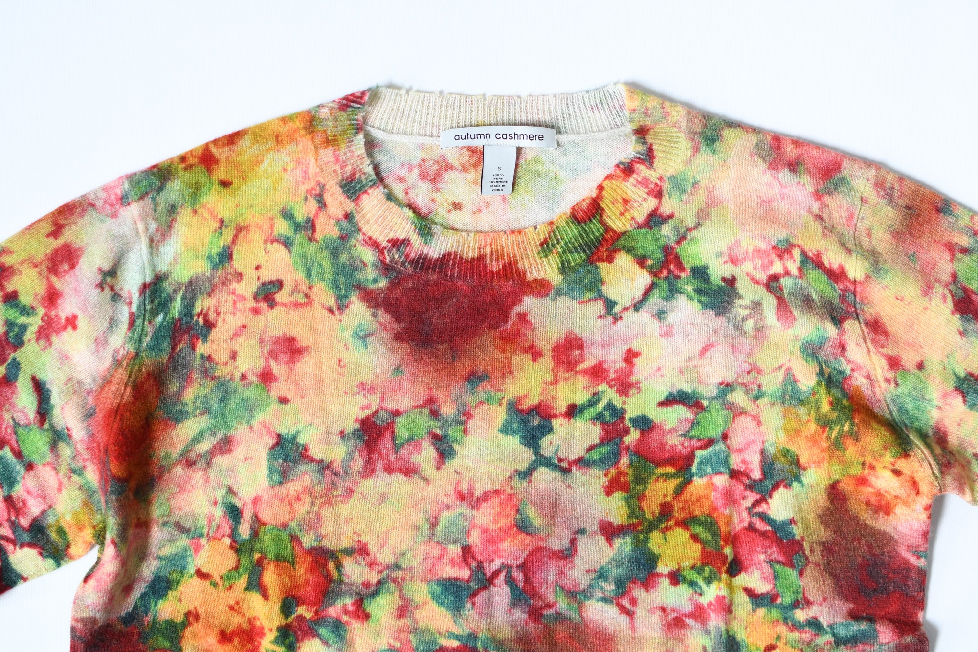 AUTUMN CASHMERE PAPRIKA FLORAL SWEATER