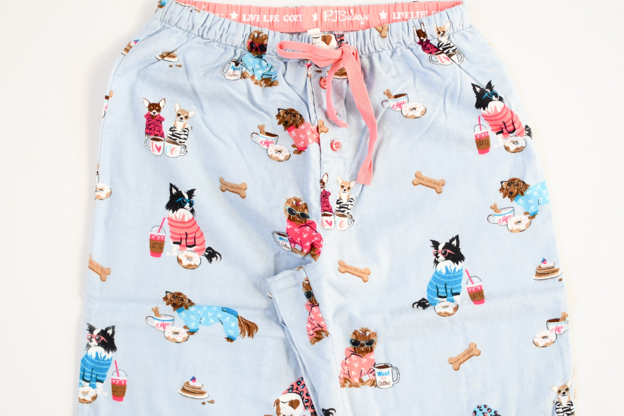 PJ SALVAGE SKY BLUE "SUNSHINE & COFFEE" PAJAMA SET
