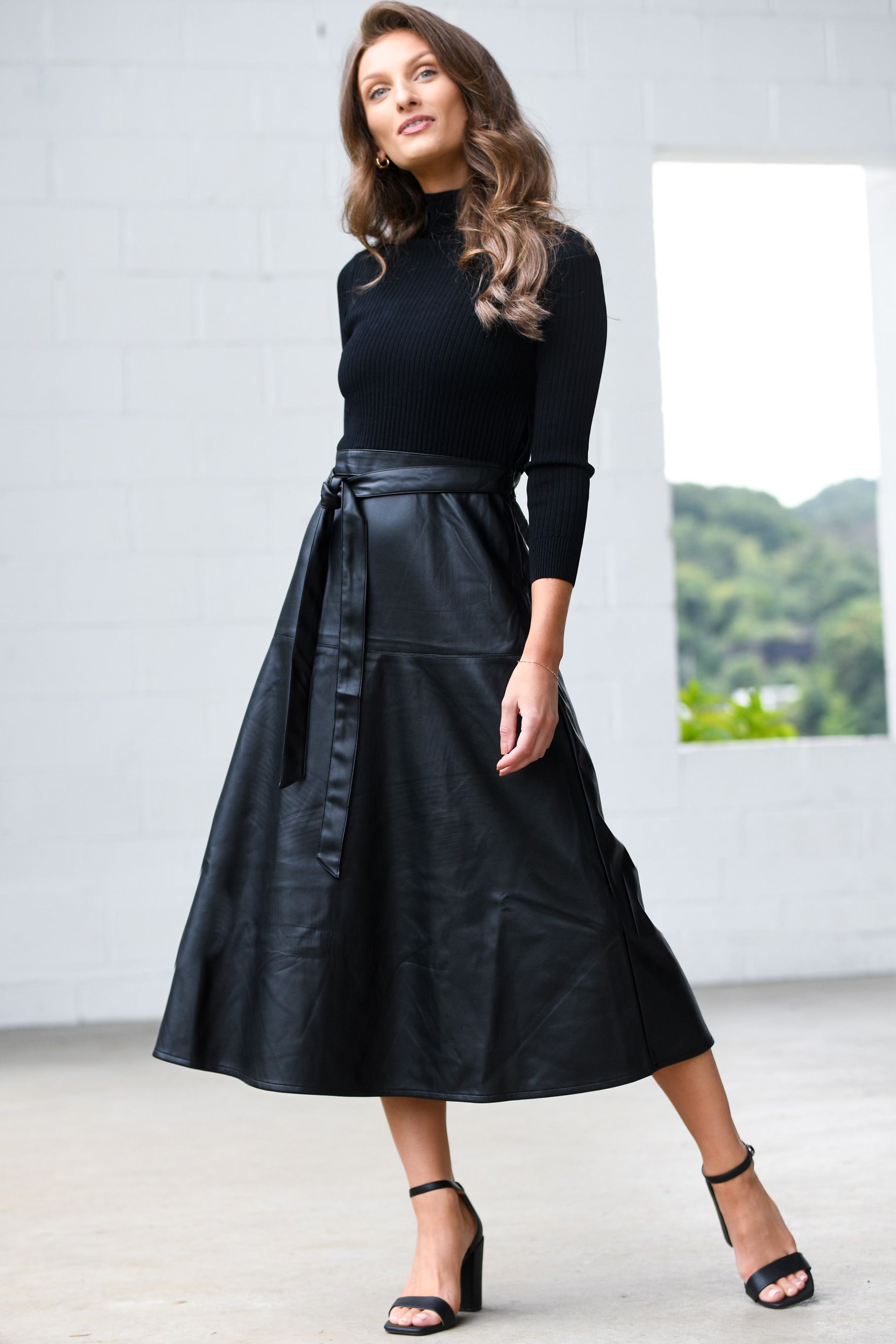 SHOSHANNA BLACK READE DRESS