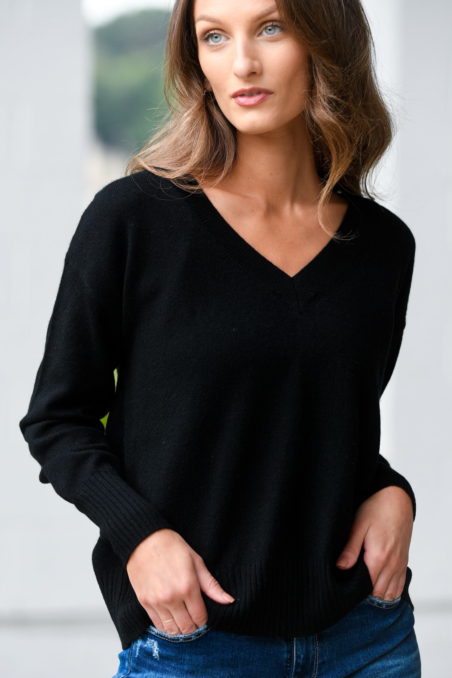 LISA TODD LOOKING BACK ONYX SWEATER