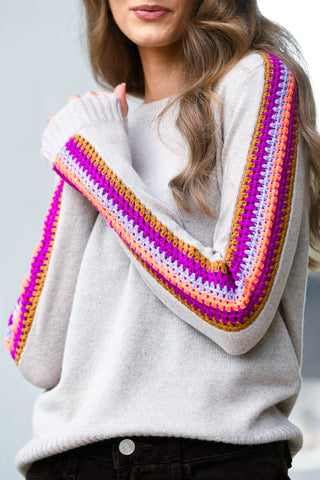 LISA TODD LINKED IN BIRCH CASHMERE SWEATER