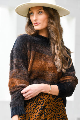 BELLA DAHL SLOUCHY CHOCOLATE SWEATER