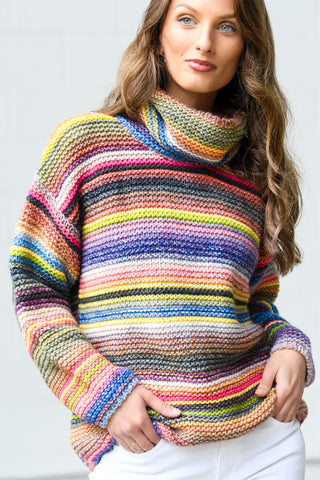 SKOVHUUS STRIPE KNIT SWEATER