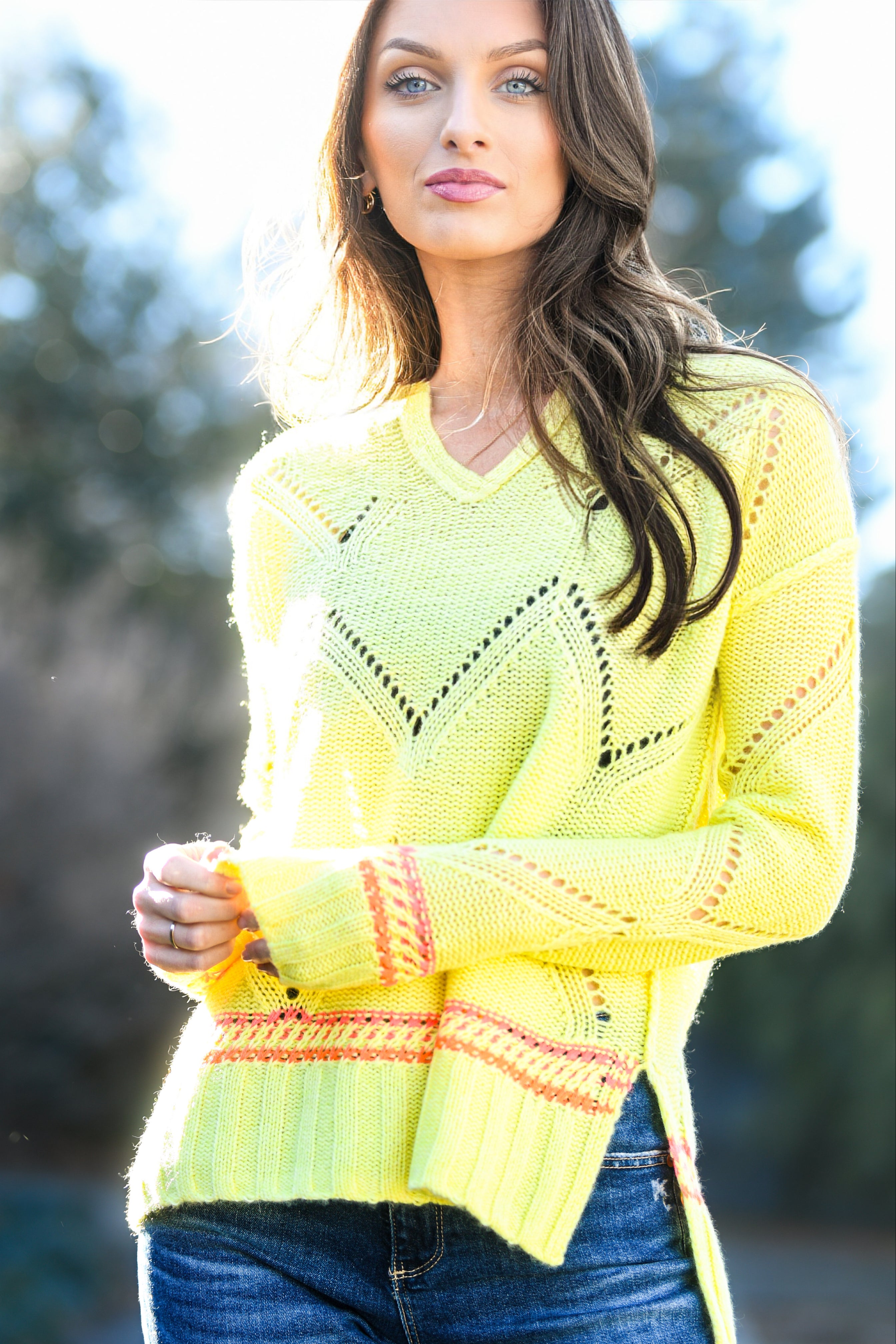 LISA TODD SUMMER SOFTIE LIME SWEATER