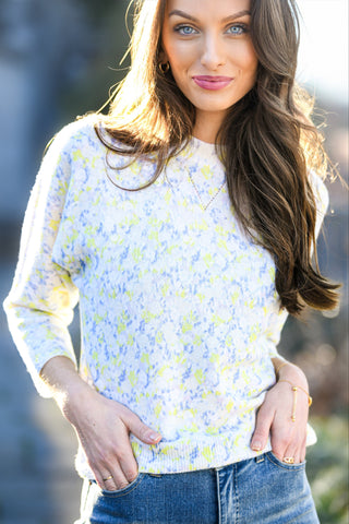 KINROSS FLORAL SWEATER